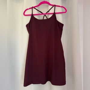 RAE. MODE Burgundy Athletic Dress with Crisscross Straps